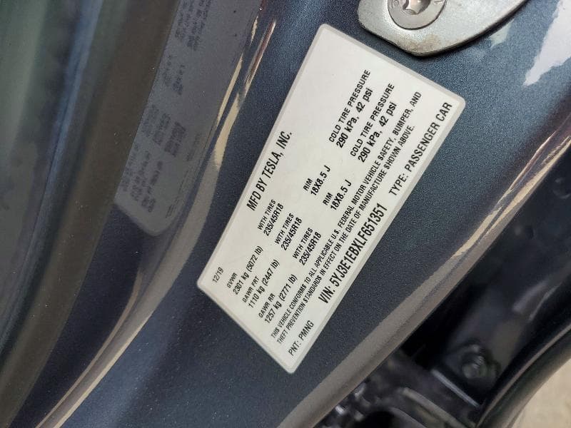 2020 TESLA MODEL 3 26