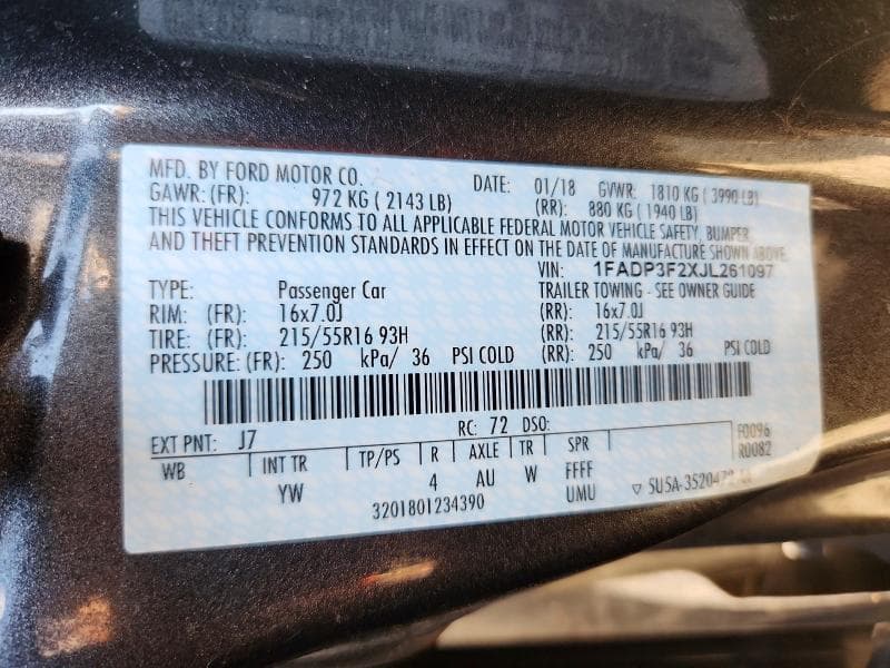 2018 FORD FOCUS SE 12