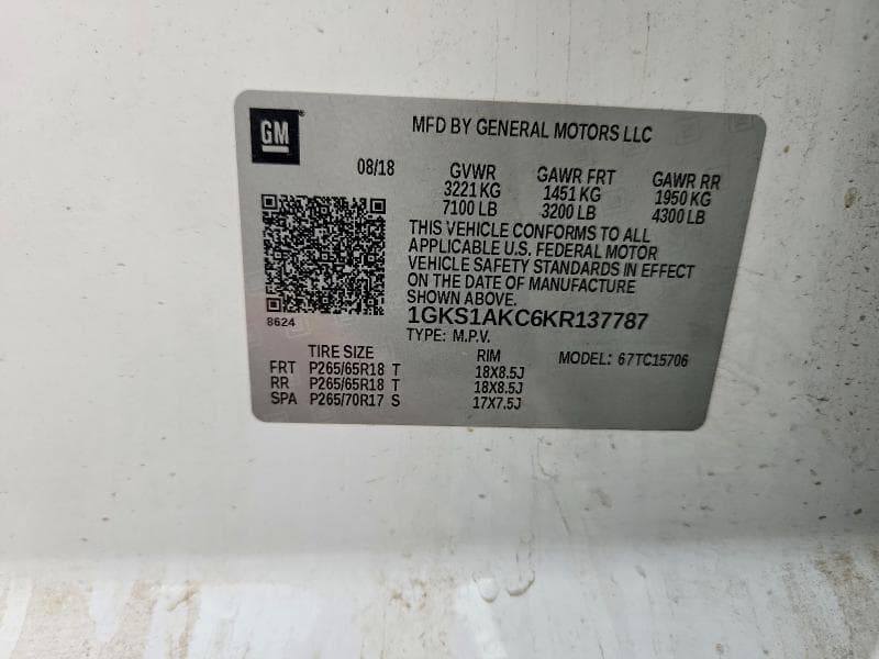 2019 GMC YUKON SLE 13