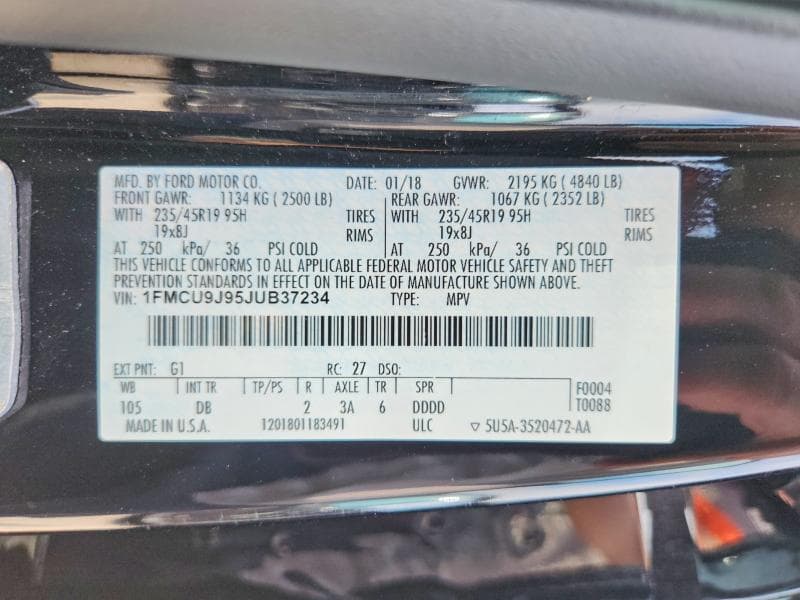 2018 FORD ESCAPE TITANIUM 13