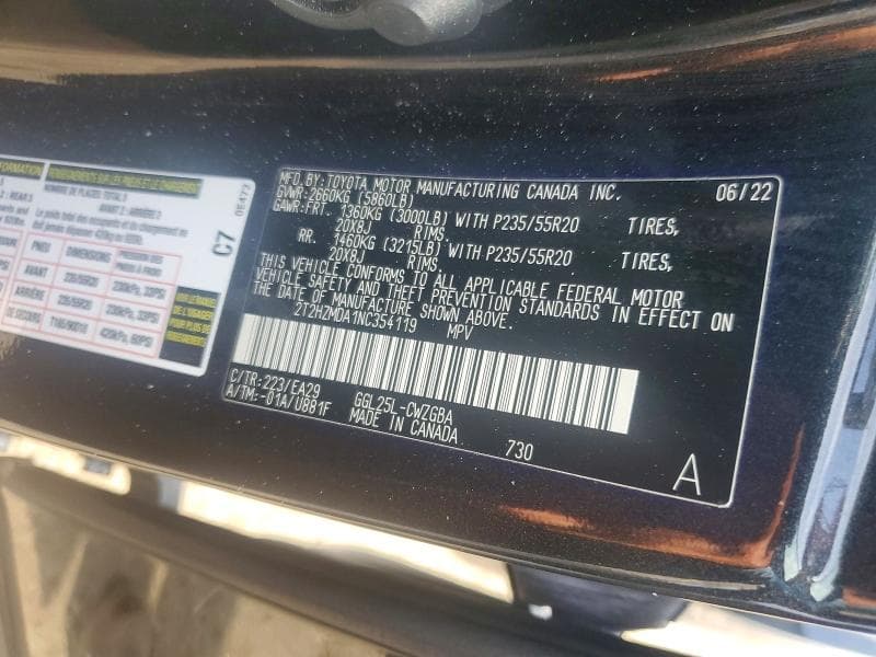 2022 LEXUS RX 350 13