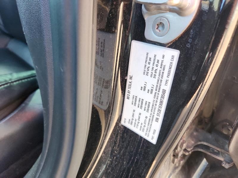 2019 TESLA MODEL 3 12