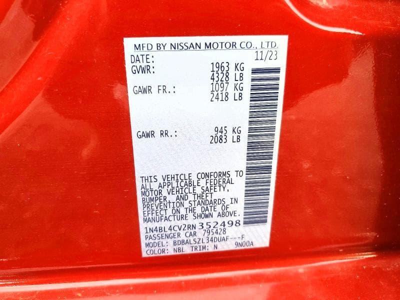 2024 NISSAN ALTIMA SR 12
