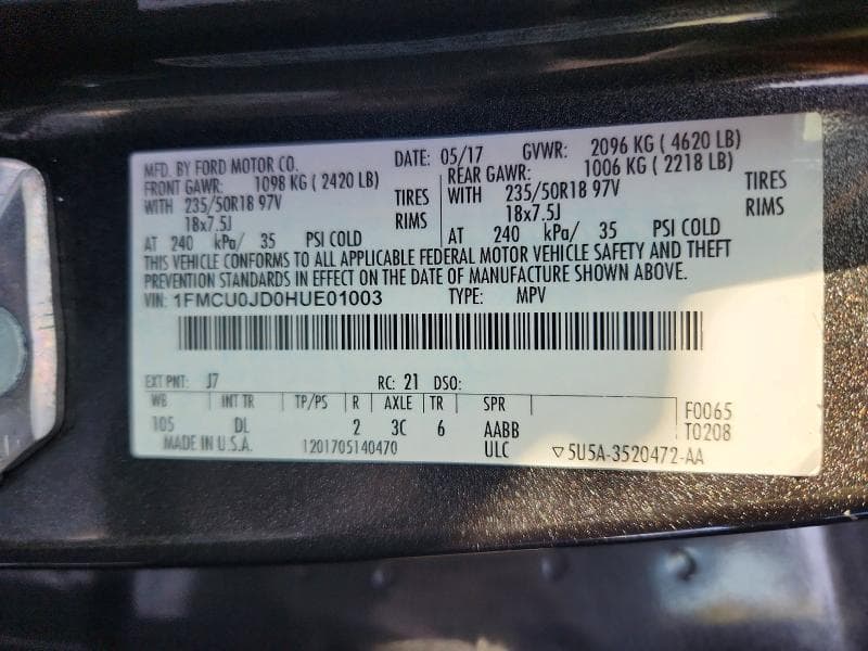 2017 FORD ESCAPE TITANIUM 13