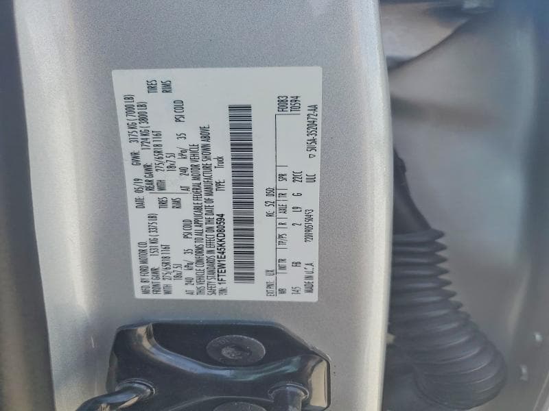 2019 FORD F150 SUPERCREW 12