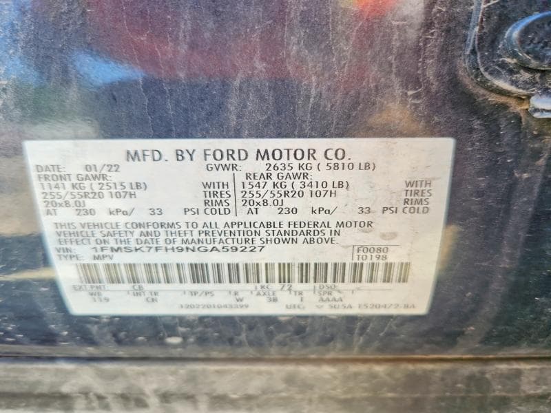 2022 FORD EXPLORER LIMITED 14