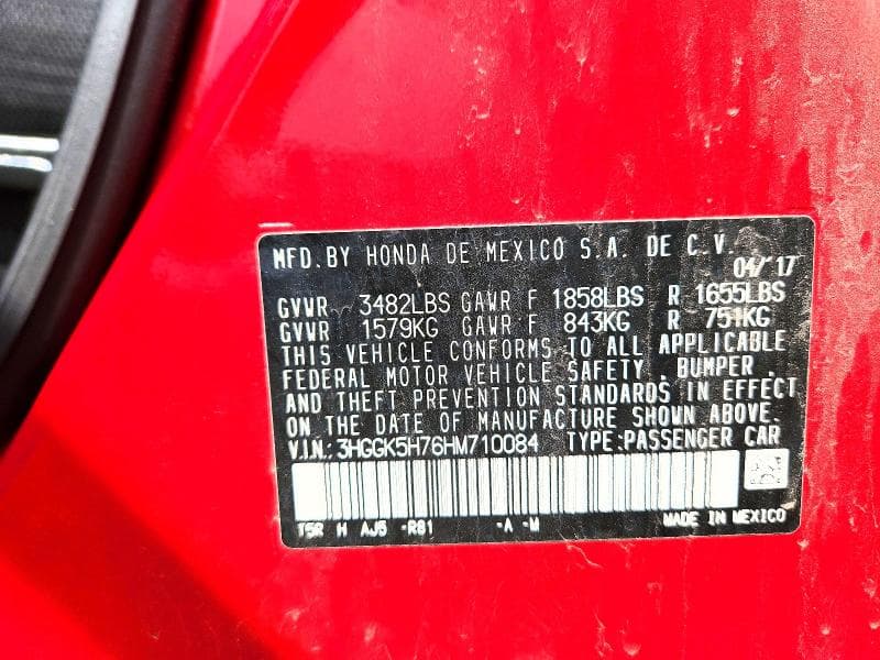 2017 HONDA FIT EX 12