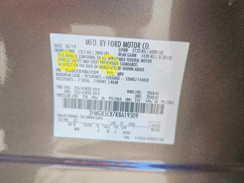 2019 FORD FLEX SEL 14