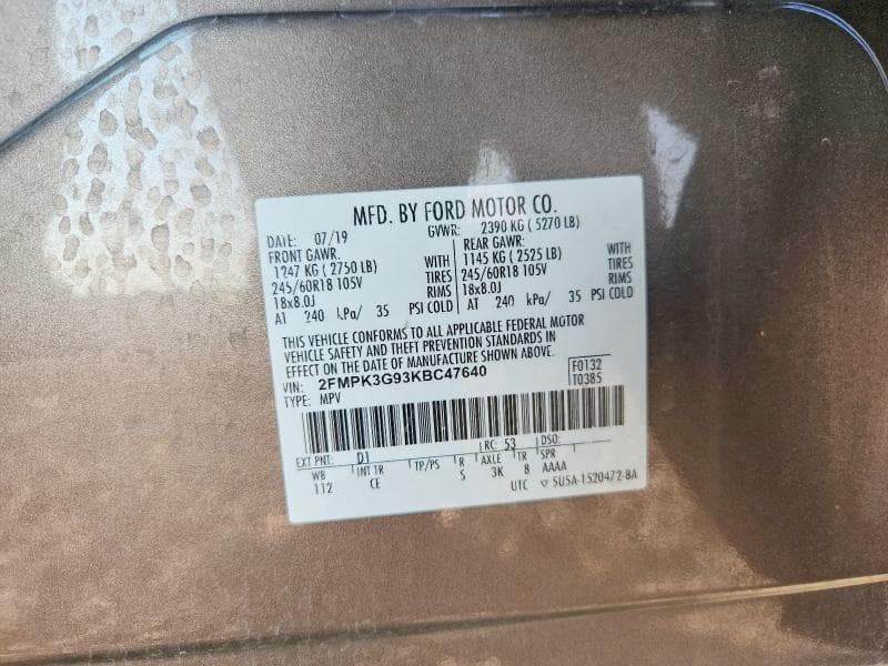2019 FORD EDGE SE 14