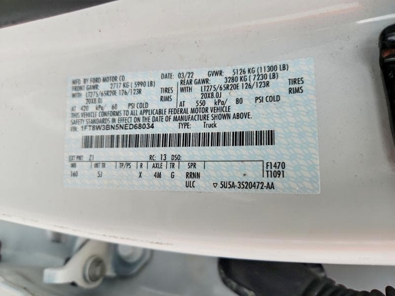 2022 FORD F350 SUPER DUTY 12