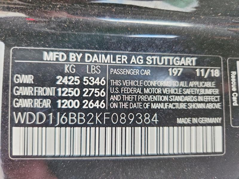 2019 MERCEDES-BENZ E AMG 53 12