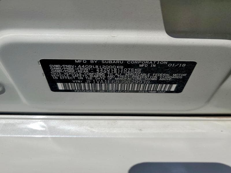 2018 SUBARU WRX LIMITED 12