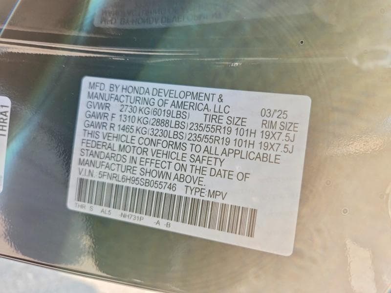 2025 HONDA ODYSSEY ELITE 13