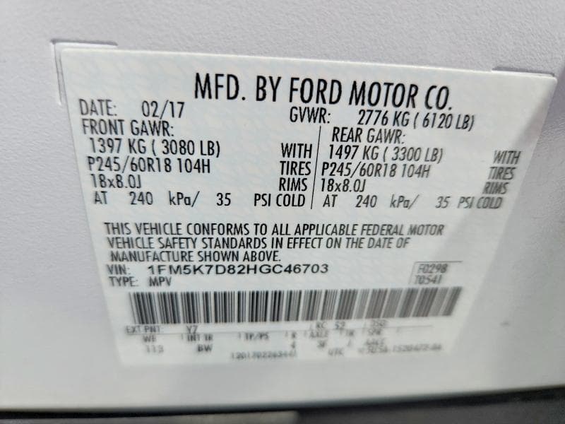 2017 FORD EXPLORER XLT 13