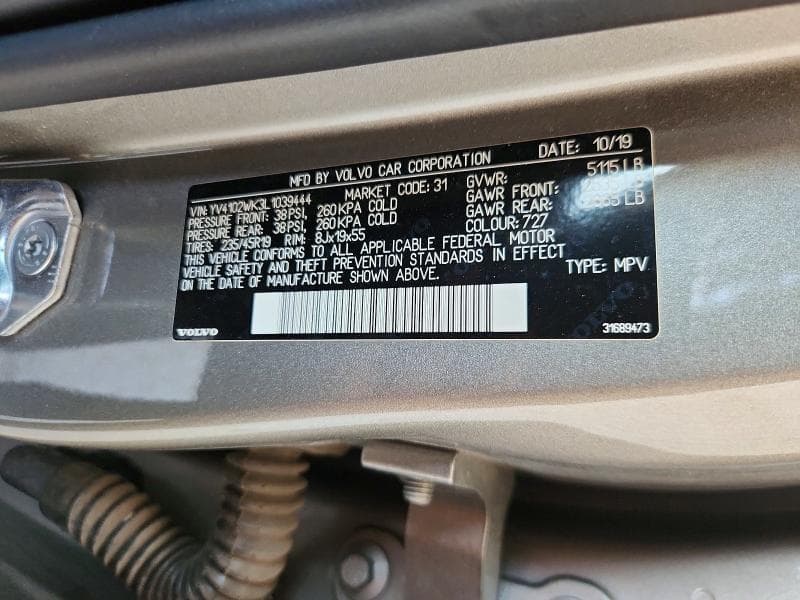 2020 VOLVO V60 CROSS COUNTRY T5 MOMENTUM 13