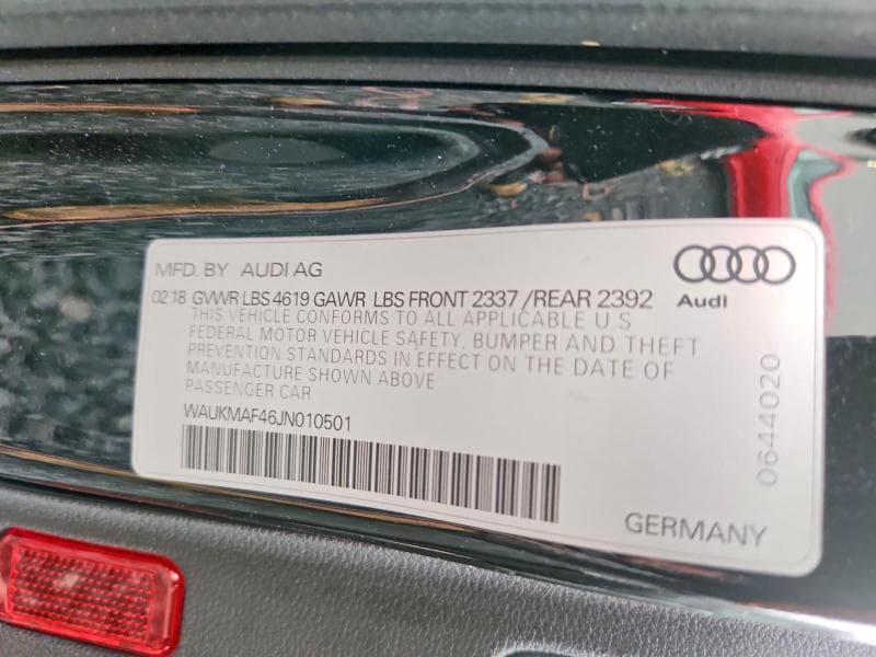 2018 AUDI A4 PREMIUM 12