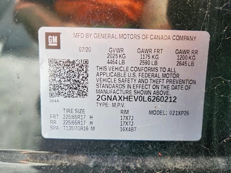 2020 CHEVROLET EQUINOX LS 13