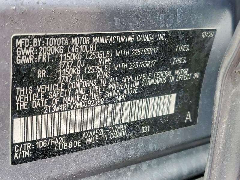 2021 TOYOTA RAV4 XLE 14