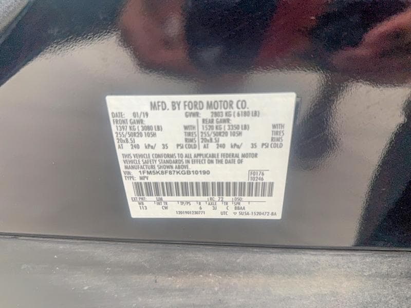 2019 FORD EXPLORER LIMITED 10
