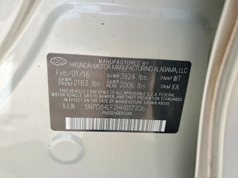 2017 HYUNDAI ELANTRA SE 12