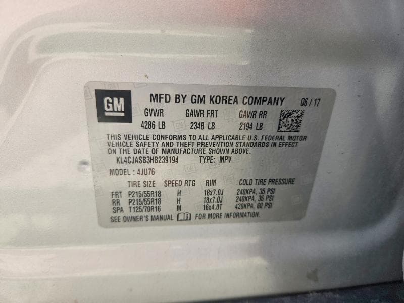 2017 BUICK ENCORE PREFERRED 13