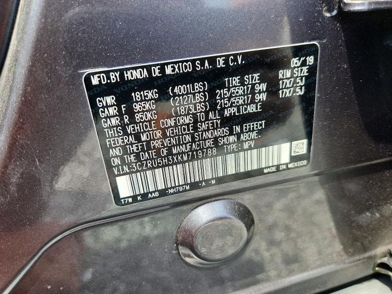 2019 HONDA HR-V LX 12