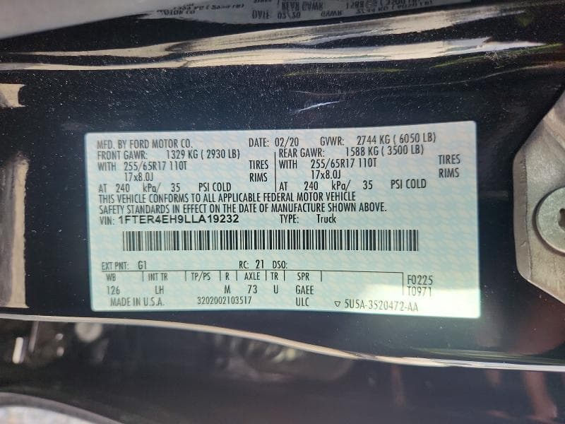 2020 FORD RANGER XL 12