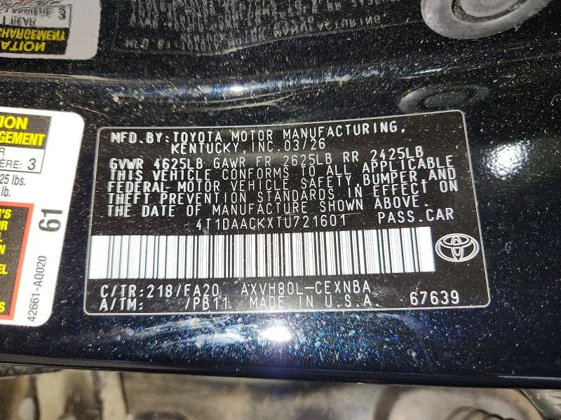 2026 TOYOTA CAMRY LE 13