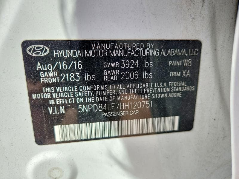 2017 HYUNDAI ELANTRA SE 12