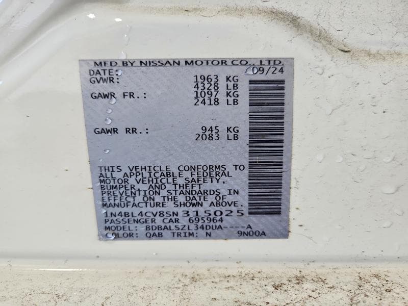 2025 NISSAN ALTIMA SR 13