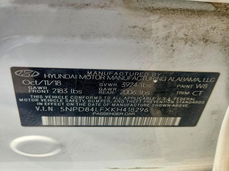 2019 HYUNDAI ELANTRA SEL 12