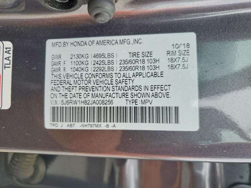 2018 HONDA CR-V EXL 13