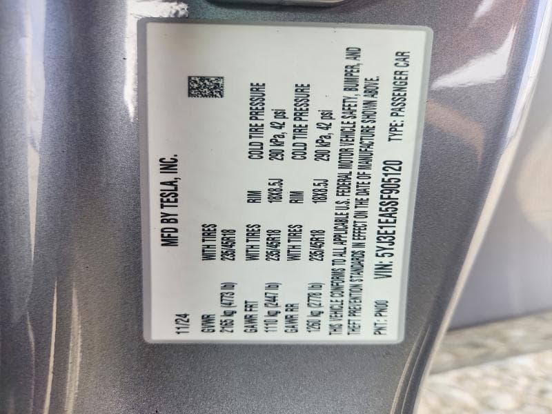 2025 TESLA MODEL 3 12