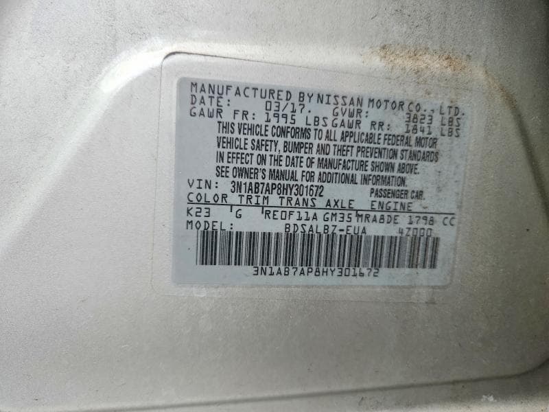 2017 NISSAN SENTRA S 12