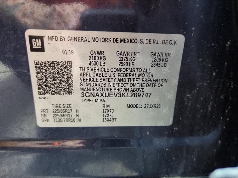 2019 CHEVROLET EQUINOX LT 13