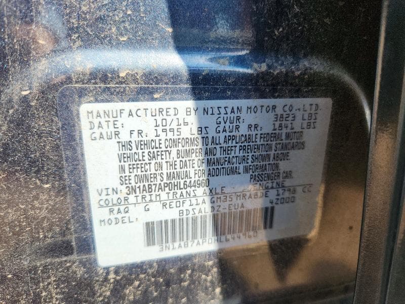 2017 NISSAN SENTRA SV 12