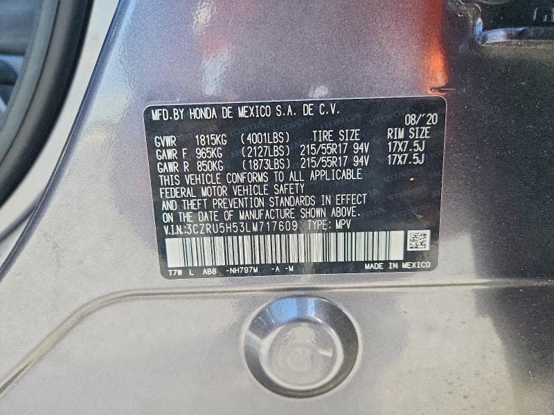 2020 HONDA HR-V 12