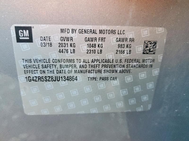 2018 BUICK LACROSSE PREMIUM 12