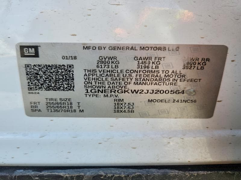 2018 CHEVROLET TRAVERSE LT 12