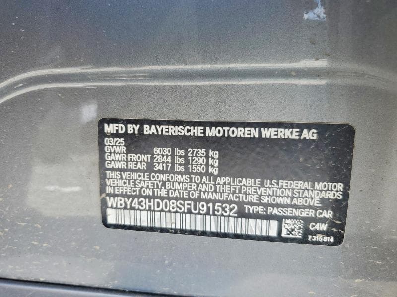 2025 BMW I4 XDRIVE 40 12