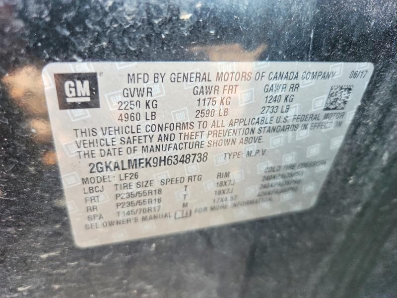 2017 GMC TERRAIN SLE 13