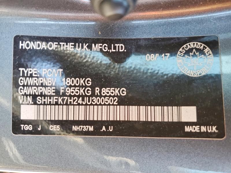 2018 HONDA CIVIC LX 12