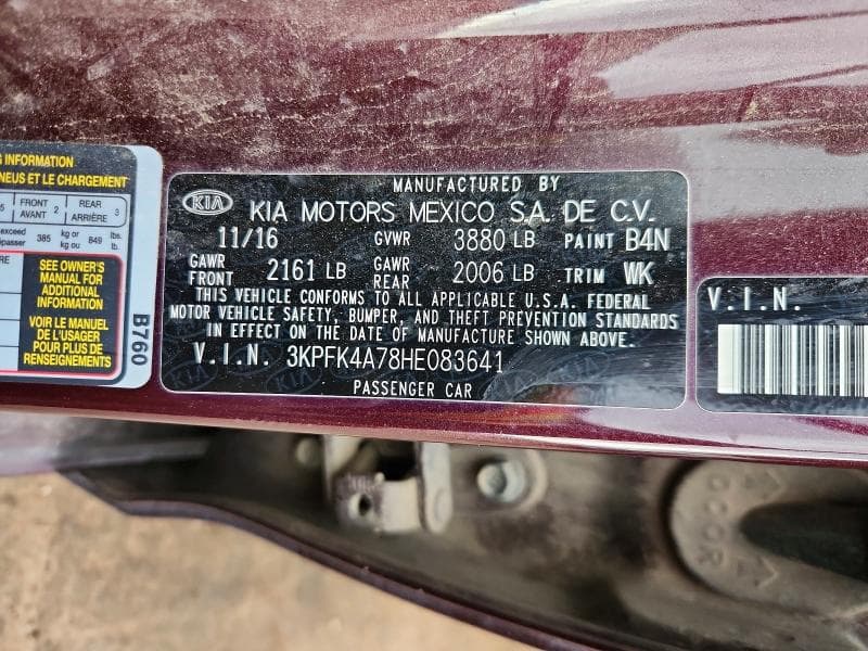2017 KIA FORTE LX 12