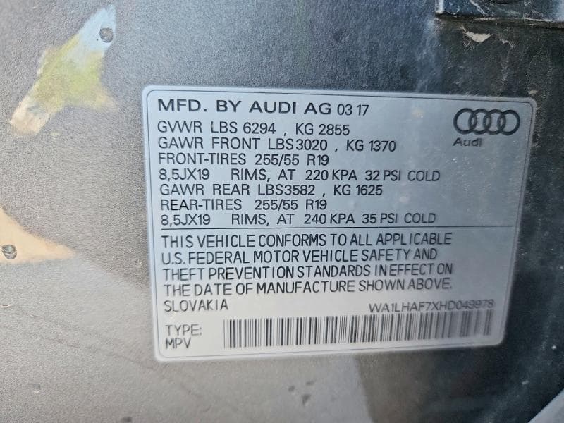 2017 AUDI Q7 PREMIUM PLUS 14