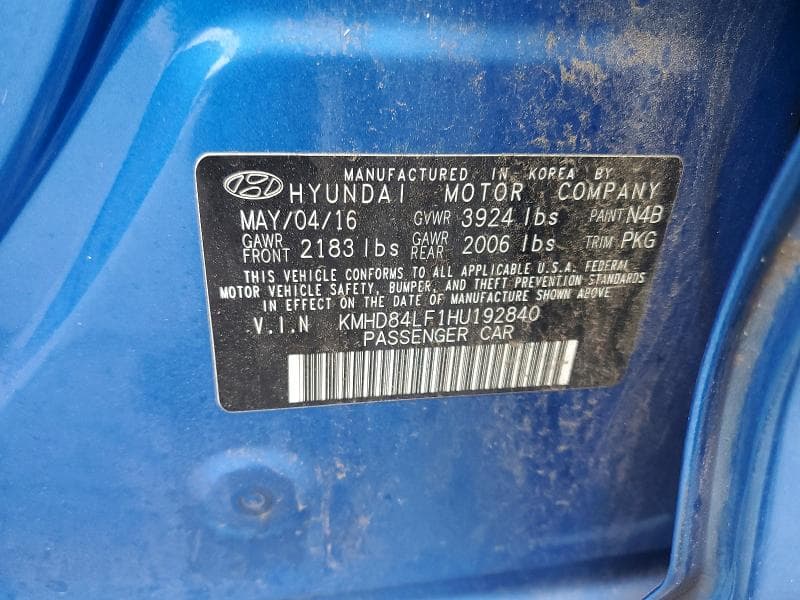 2017 HYUNDAI ELANTRA SE 13