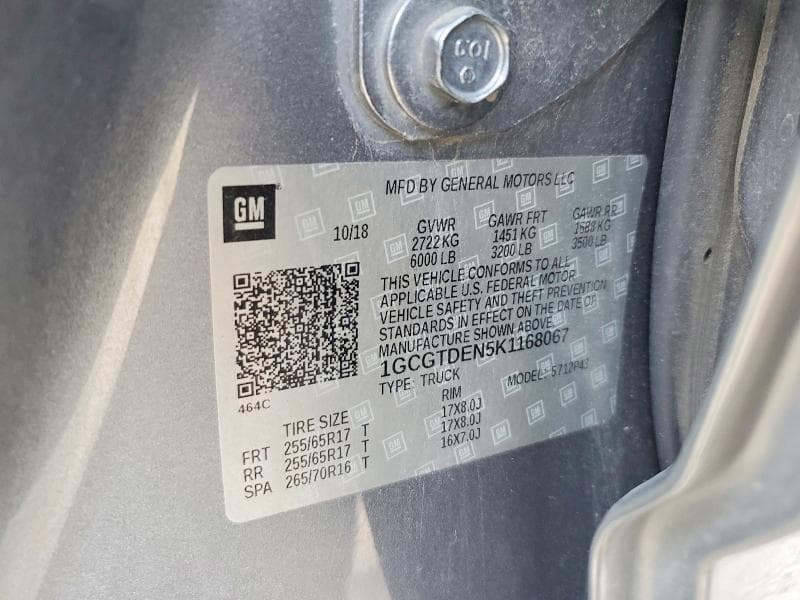 2019 CHEVROLET COLORADO Z71 12