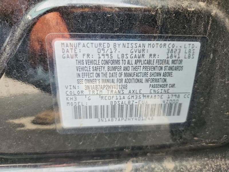 2017 NISSAN SENTRA S 12