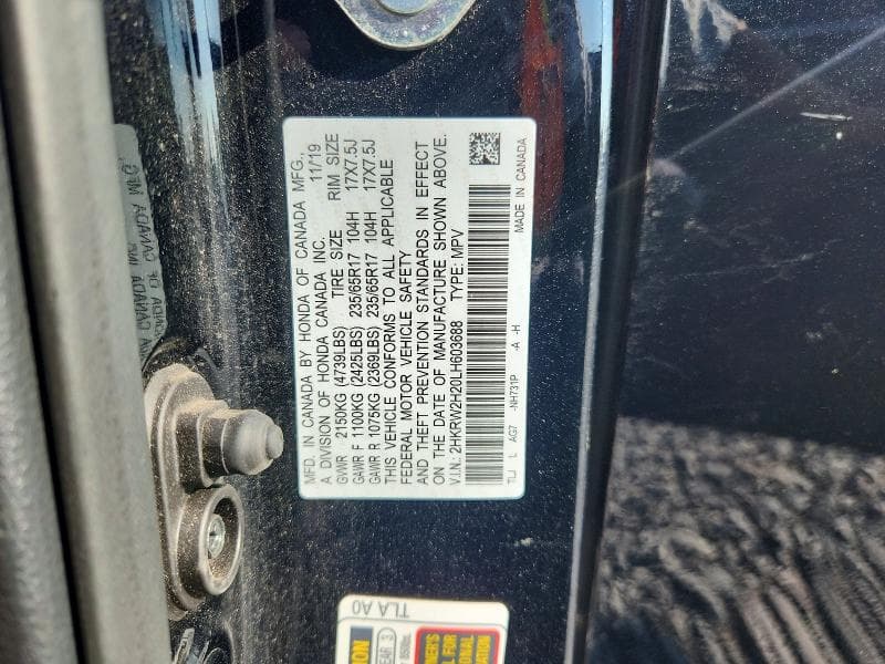 2020 HONDA CR-V LX 12