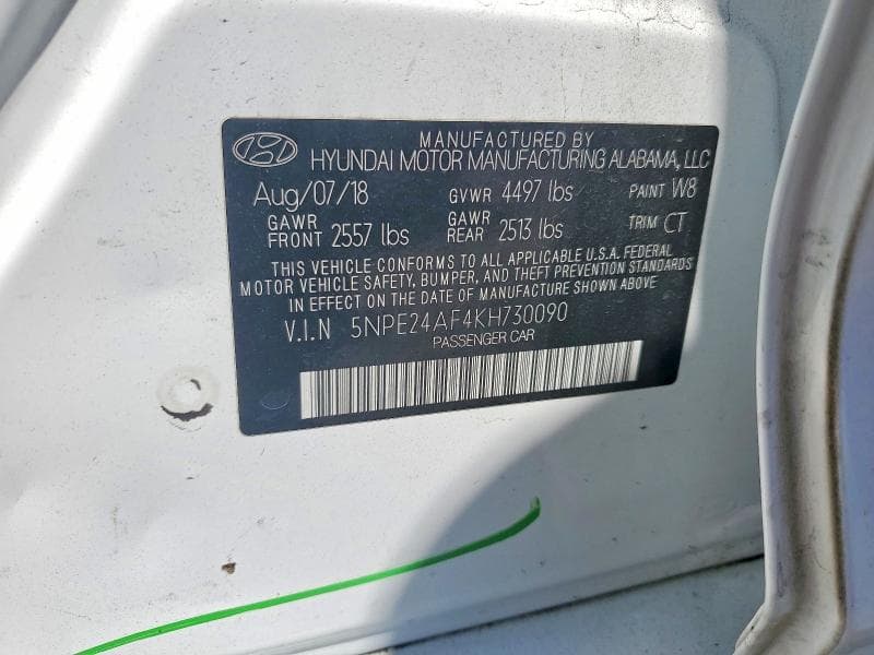 2019 HYUNDAI SONATA SE 12