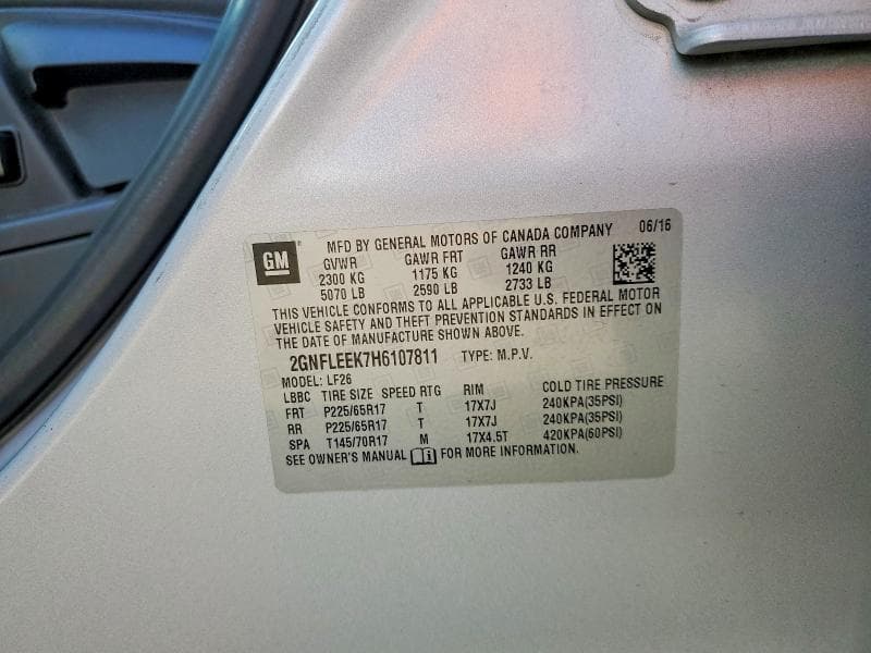 2017 CHEVROLET EQUINOX LS 12